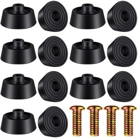 15 Sets Kick Down Door Stop Rubber Tip Replacement Black Rubber Door Stopper Rubber Tips for Door Stops Replacement Stopper Ends with Screws for Door Stop