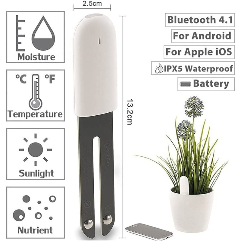 4-in-1 Plant Moisture Meter Watering Indicator, Intelligent Soil Tester Automatically