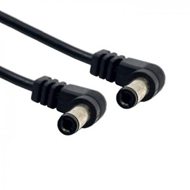 cablecc DC Power 5.5x2.1mm / 2.5mm Male to 5.5 2.1/2.5mm Male Cable Right Angle 90 Degree 60cm