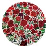 100Pcs Roses Stickers for Water Bottle,Skateboard,Bike,Phone,Computer, Car,Laptop,Motorcycle,Scrapbook,Luggage,Red Flower Waterproof Sticker,