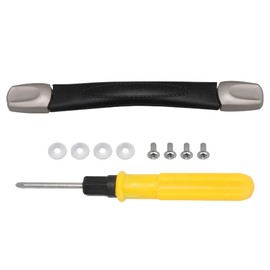 SHANOER Suitcase Strap Handle Grip Replacement Part 245mm Total Length for Suitcase Luggage B003, Black and Silver