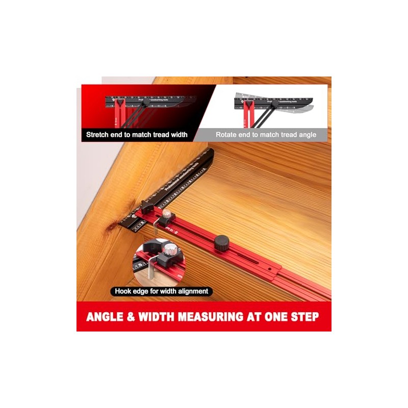 Stair Tread Template Tool, Stair Gauge Set Shelf Layout Measuring