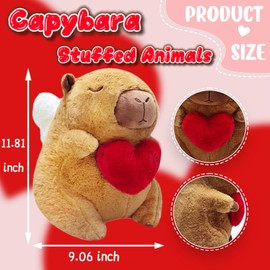 NuomiYue Kawaii Capybara Stuffed Animals, 12" Stuffed Animals Plush Toys for Boys and Girls, Soft Capybara Pillow Plush Toy, Birthday Gifts for Kids and Adults, Party Favors, Valentines Day Gifts