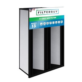 Filterbuy 20x24x12 2V-Cell Air Filter MERV 13 HVAC Replacement (1-Pack)