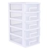 Healeved 5 Drawer Desktop Storage Organizer Clear Small Drawer Desktop