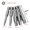 Saipor 10 Pieces Magnetic Pentagon Screwdriver Bits Set 1/4 Inch