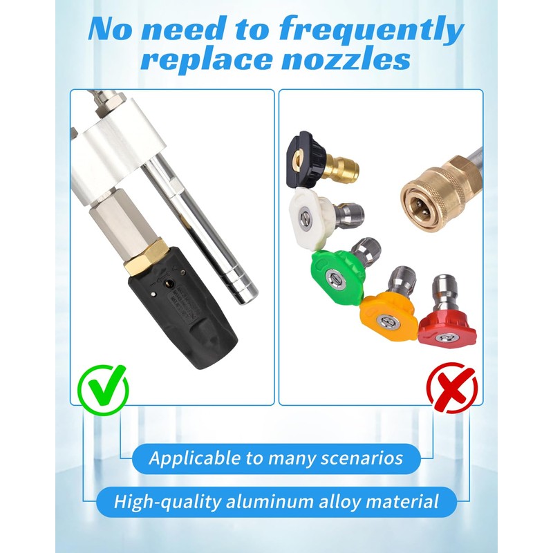 FurnyQuaint Shooter Tip M5 Twist Nozzle, Long Range Soap Nozzle,