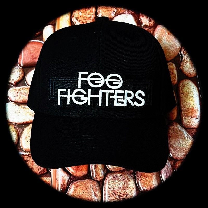 FOO FIGHTERS BLACK HAT PATCHED AND ADJUSTABLE NECKLACE