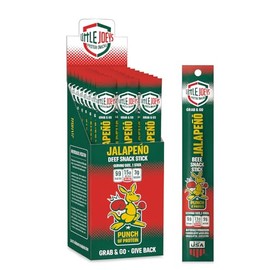 Little Joeys Jalapeno Beef Snack Sticks – 24 Count Box – High Protein Meat Snacks for Adults & Kids – Keto Friendly, Low Carb, Gluten Free, No Nitrates or MSG – Shelf Stable Beef Jerky Sticks – Made in USA