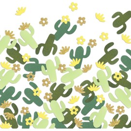 Cactus Confetti Succulent Baby Shower Girl Table Decoration Glitter Golden Green Scattering Pink Flower Paper Craft Accessories Fiesta Yellow Flower