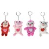 Rhode Island Novelty Plush Animals with Big Hearts on Keychains