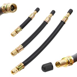 UGBO Tyre Valve Extension Car Valve Adapter Valve Extension Flexible Rubber Tyre Valve Extender Valve Adapter for Car Motorcycle Road Bike Bicycle Scooter 3 Pieces