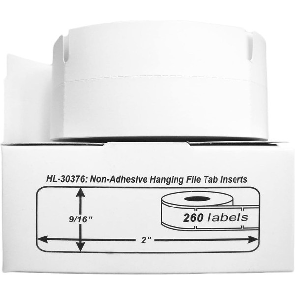 HOUSELABELS Compatible DYMO 30376 File Folder Labels (9/16" x 2"),