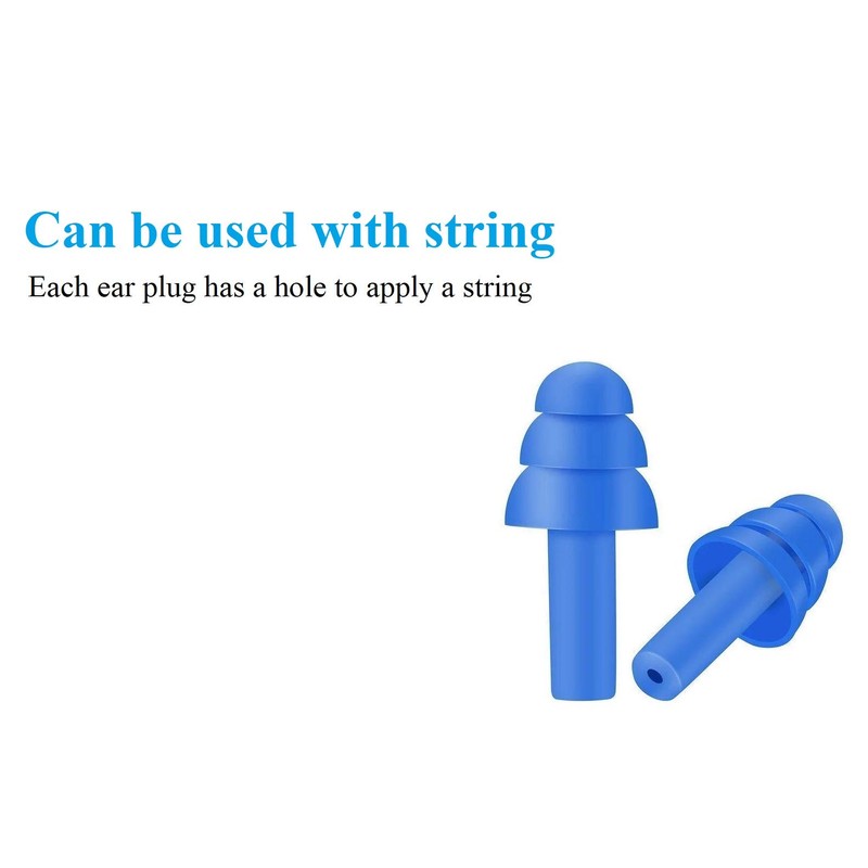 50 Pair Silicone Ear Plugs in Plastic Cases Soft Reusable