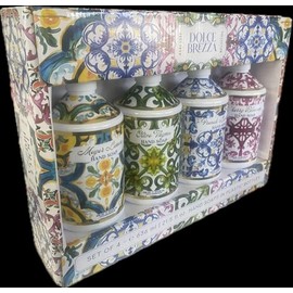 Home and Body Company Hand Soap Dolce Brezza Collection 21.5 FL/636ml Bottles infused with Essential Oils (SET OF 4) Meyer Lemon, Olive Thyme, Fresh Lavender, and Cherry Blossom