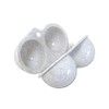 Sonja-Plastic Egg Carrier 2 Compartments Granite White Made in Germany