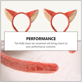 FOMIYES 2pcs Foxes Ears Headband Animal Ears Headdress for Girls Fluffy Costume Accessories for Parties Fox Ear Hair Clips