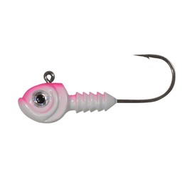 Northland Fishing Tackle Smeltinator Jig Head, Premium Bass Fishing Lure for Swimbaits & Plastics, 3 Pack - 1/8 Oz, Pink & White, 2/0 Hook