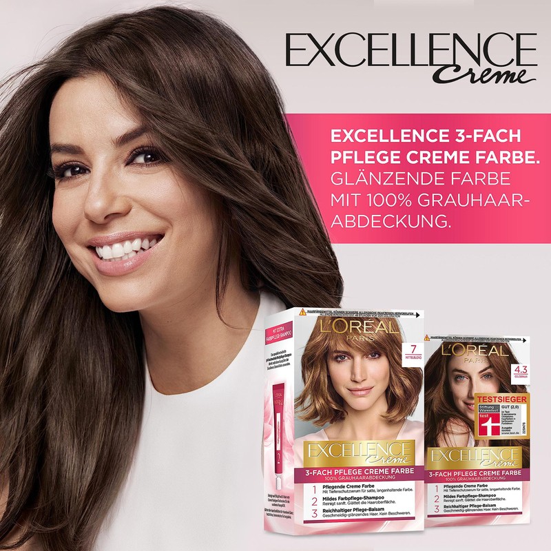 L'Oréal Paris Excellence Cream Pack of 3 x 268 g