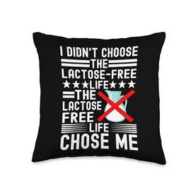 Lactose Intolerance Dairy Allergy Throw Pillow