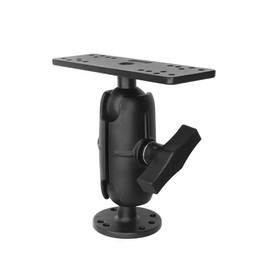 Strg Fish Finder Mount Boat, Kayak Aluminum Marine Electronic Depth Finder Mount with 1.5" / C Size Ball, Compatible with Garmin, Lowrance and More Fish Finder