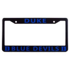 EliteAuto3K Duke Blue Devils License Plate Frame Cover – Black – 12.25” x 6.25” - Slim Design for Fans & Supporters