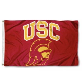 College Flags and Banners Co. USC Trojans Trojan Head Logo Flag 3x5