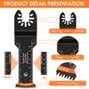12Pcs Extra Long Oscillating Saw Blade Set, Curved Edge Bi-Metal