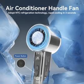 DRUAGERY Portable Handheld Fan with ice cooler,turbo power high speed Air(1-100 adjustment),rechargeable pocket mini fan for outdoor/travel/camping/beach/gift