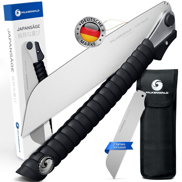 Falkenwald Folding Japanese Saw - Wood Saw + 2 x