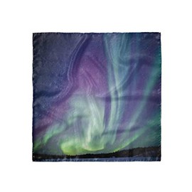 Ambesonne Aurora Borealis Hairscarf, Solar Sky Stars, Head Wrap, 35" X 35"
