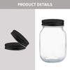 novelinks Plastic Jars with Lids 16oz, Clear 16 oz Mason