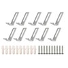 WELWIK 10PCS Whiteboard Installation Hardware Kit Hanging Right Angle Brackets