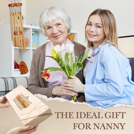 Gifts for Nanny, Nanny Gifts Wind Chime, Nanny Birthday Gifts from Grandkids, Gift Ideas for Nanny, Grandma, Best Nanny Gifts for Mothers Day, Thanksgiving, Christmas