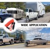 4Ft Trailer Breakaway Cable,High-Elasticity Trailer Brake Away Cable with Clip＆Pin,Spring-Coiled