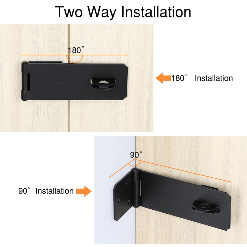 Alise Door Hasp Locks Latch,4 Inch SUS 304 Stainless Steel