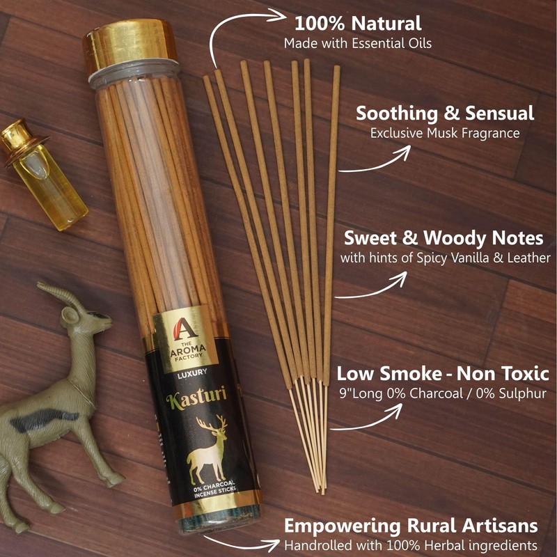 The Aroma Factory Kasturi Musk Agarbatti | Calmness of Musk