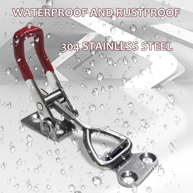 CUKAYO 2pcs Toggle Latch Clamp 4001, Adjustable 304 Stainless Steel