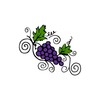 CafePress Grape Vines Sticker Oval Car Bumper Sticker