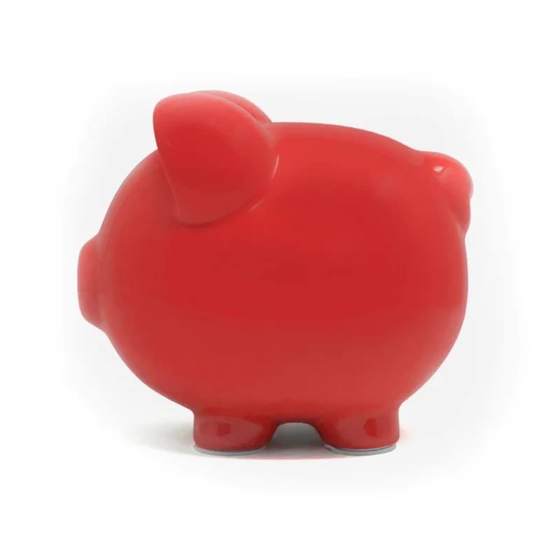 Child to Cherish Ceramic Piggy Bank, Red