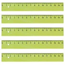 KUM AZ3032216-G - Ruler 15 cm L1 Pop TP (Pack of 5, Green, Made of Durable Plastic)