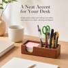 RiLiKar Wood Pencil Holder Pen Display Stand 3x3 Inch Sticky