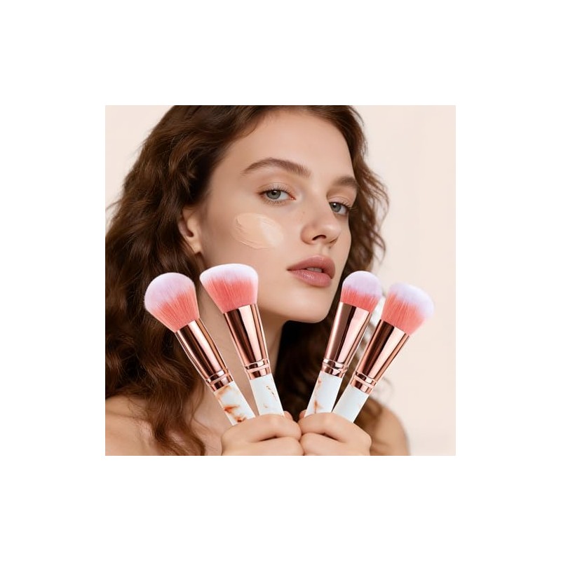 Marble Makeup Brushes Set 12 PCS with 2 Blending Sponges