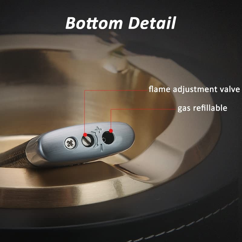 Slim Soft Flame Lighter, Cigar Butane Torch Lighter, Refillable Lighter