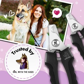 Pet Nail Clippers by Girl With The Dogs, Nail Clippers for Grooming and Claw Care for Cats/Dogs (Small)