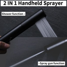 AYIVG Metal Handheld Shower Head with 59 Inch Stainless Steel Hose 2 in 1 High Pressure Handheld Shower Hand Matte Black