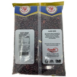 TAJ Indian Dark Kidney Beans, Whole Rajma, 4-Pounds (Package may vary)