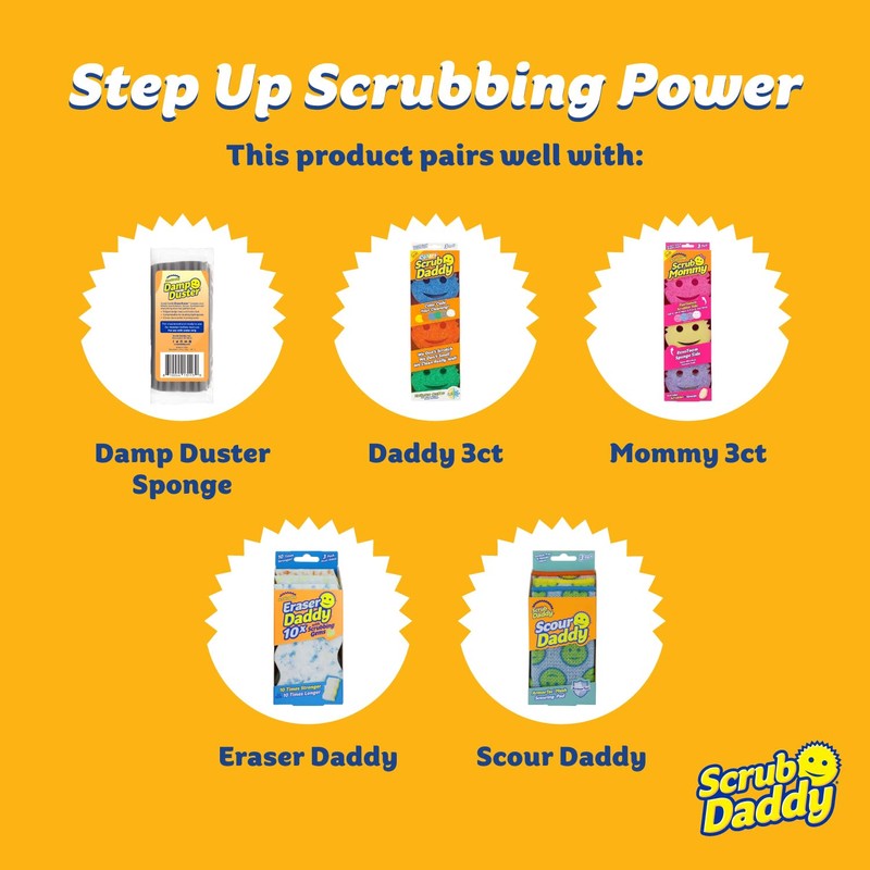 Scrub Daddy Damp Duster Towel - Durable Sponge-Like Dust Cleaner
