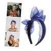 Gatuida Elegant Twist Headband for Women Three Gauze Bow Headwrap