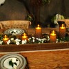 Homemory Gray Flickering Flameless Candles, Battery Operated Acrylic LED Pillar